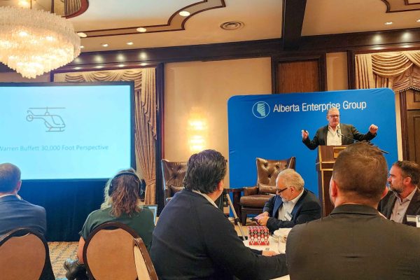 Vern Peterson Speaking at the Alberta Enterprise Group Event
